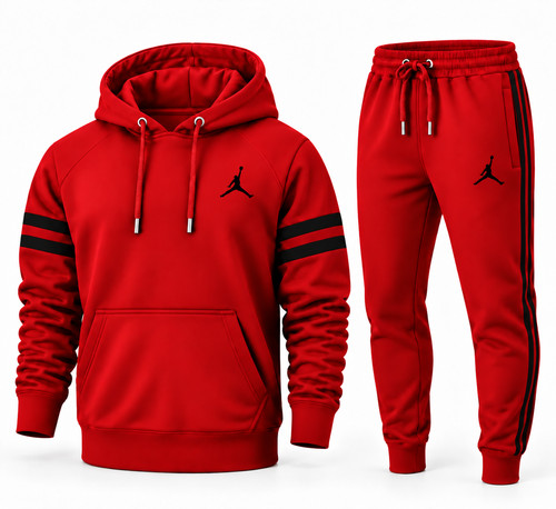 Set tuta uomo jordan rossa - tuta,